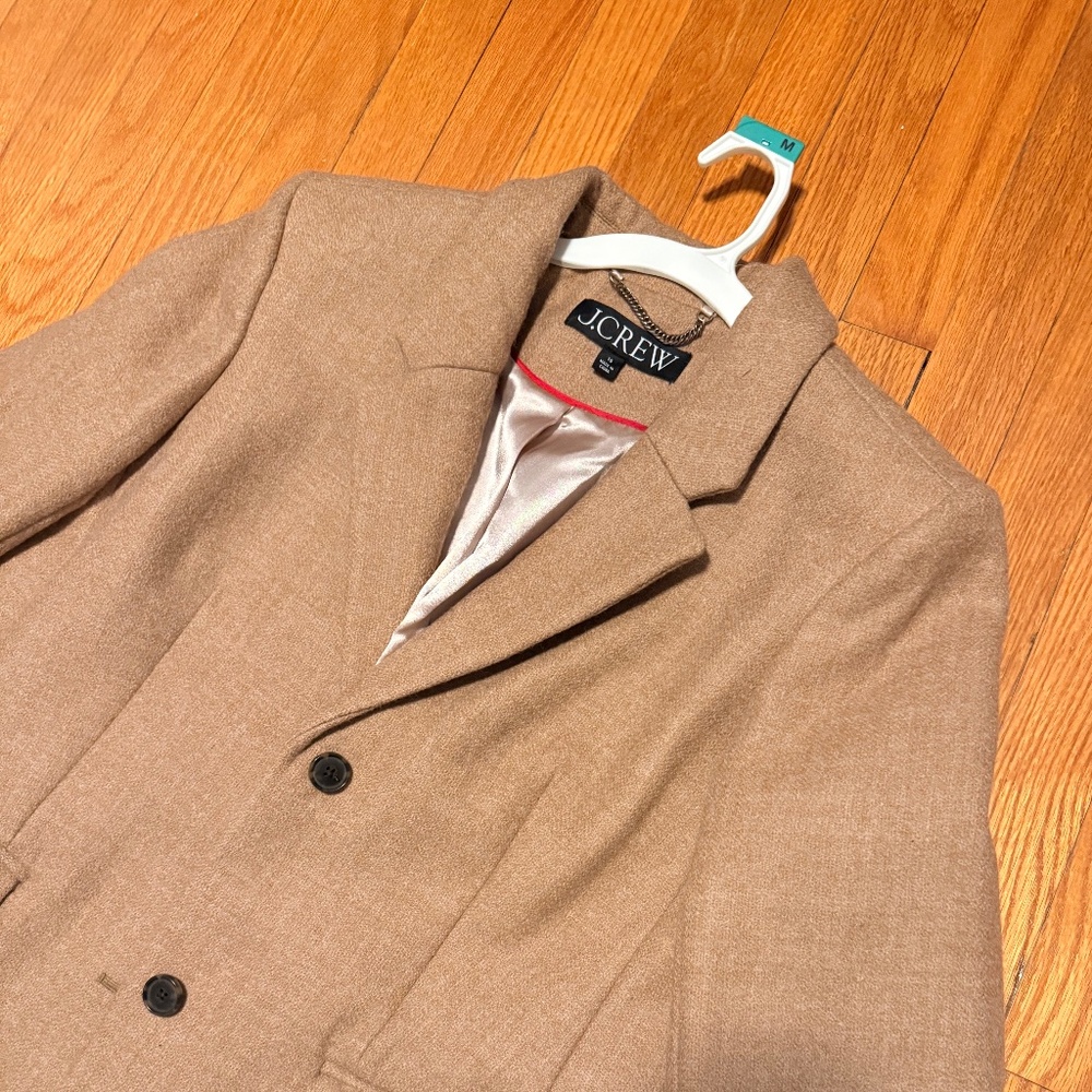 J. Crew Camel Wool-Blend Long Coat - Picture 6 of 9